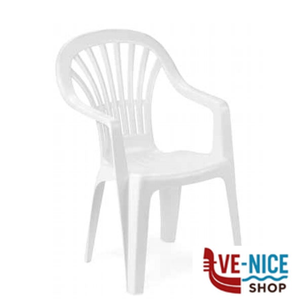 SEDIA RESINA BRACC.ZENA BIANCA PROGARDEN ZEN152BI ARREDO GIARDINO PROGARDEN C - immagine 2
