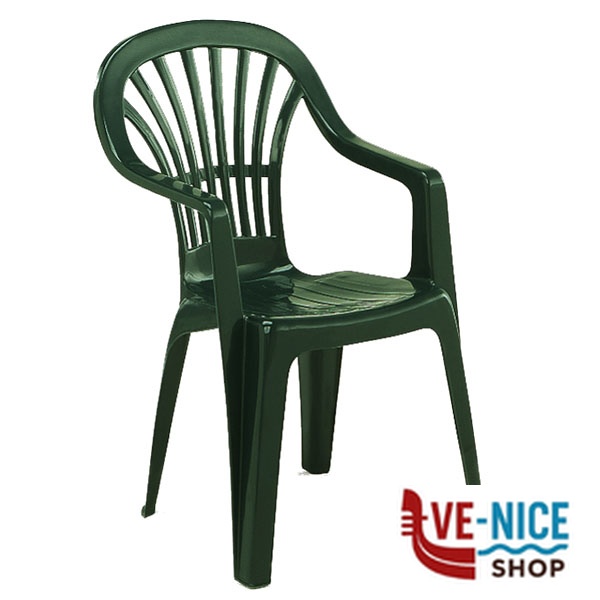 SEDIA RESINA BRACC.ZENA VERDE PROGARDEN 47268/ZEN152VE ARREDO GIARDINO PROGARDEN C - immagine 3