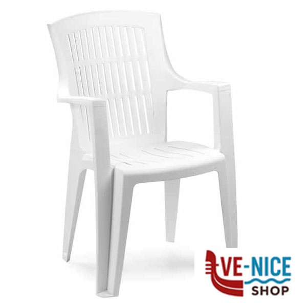 SEDIA RESINA BRACC.ARPA BIANCA PROGARDEN ARP050BI ARREDO GIARDINO PROGARDEN C - immagine 3