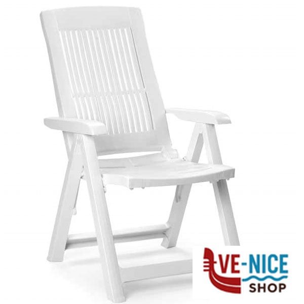 POLTRONA RESINA PIEGH.TAMPA BIANCA PROGARDEN 85101 ARREDO GIARDINO PROGARDEN C - immagine 3