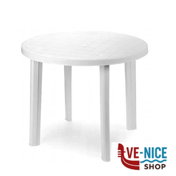 TAVOLO RESINA TONDO BIANCO 90 PROGARDEN TON036BI/90600 ARREDO GIARDINO PROGARDEN C - immagine 3