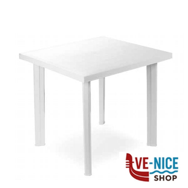 TAVOLO RESINA FIOCCO BIANCO 80x75 PROGARDEN FIO036BI ARREDO GIARDINO PROGARDEN C - immagine 3