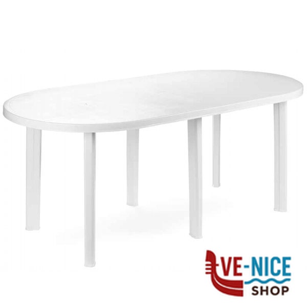TAVOLO RESINA BIANCO 181x90 PROGARDEN 90980 ARREDO GIARDINO PROGARDEN C - immagine 2