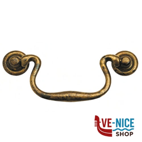 MANIGLIA SNODATA OTTONE ANTICO 64 2030 MS MG2030GD MANIGLIE F - immagine 3