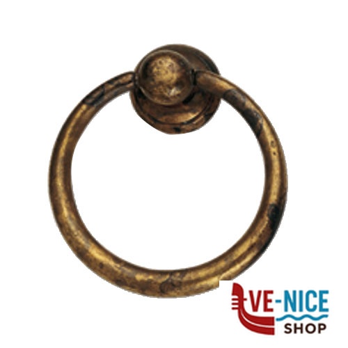 MANIGLIA CIONDOLO OTTONE ANTICO 33x39 2626 MS MG2626GD MANIGLIE F - immagine 3