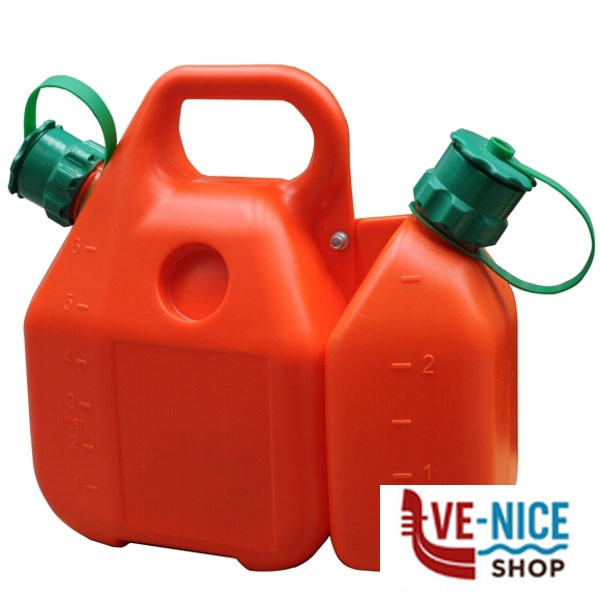 TANICA DOPPIA BENZINA-OLIO l 6,00+2,50 EXCEL 07064 A995 TANICHE CARBURANTE F - immagine 3