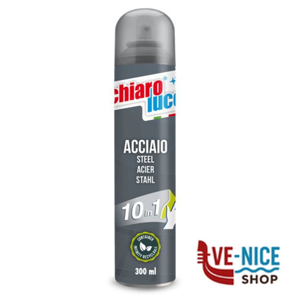 DETERGENTE ACCIAIO SPRAY ml 300 CHIARO LUCE 1DET420-0472 CHIARO LUCE C - immagine 2