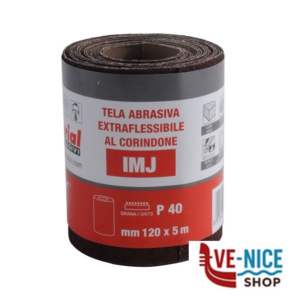 TELA SMERIGLIO RESINATA RT 120 m 5 gr 120 IMPERIAL IMJ217120 TELA SMERIGLIO F - immagine 3