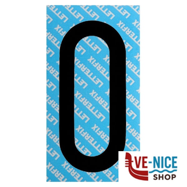 NUMERO ADESIVO NERO SERIE T80 0 LETTERFIX KTC080 SEGNALETICA F - immagine 4