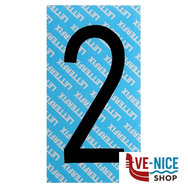 NUMERO ADESIVO NERO SERIE T80 2 LETTERFIX KTC082 SEGNALETICA F - immagine 4