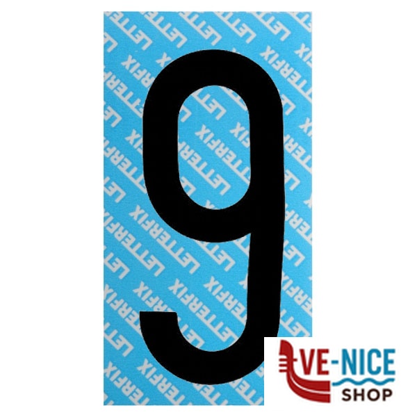 NUMERO ADESIVO NERO SERIE T80 9 LETTERFIX KTC089 SEGNALETICA F - immagine 2