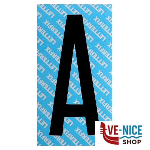 LETTERA ADESIVA NERA SERIE T80 A LETTERFIX KTC08A SEGNALETICA F - immagine 2