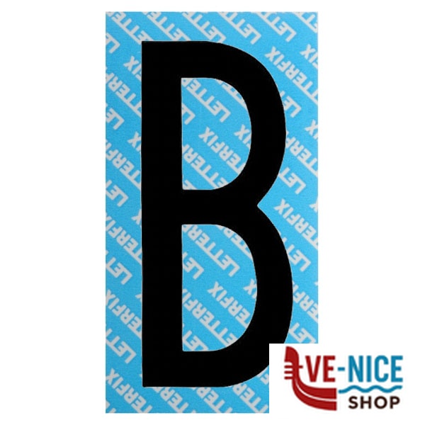 LETTERA ADESIVA NERA SERIE T80 B LETTERFIX KTC08B SEGNALETICA F - immagine 4