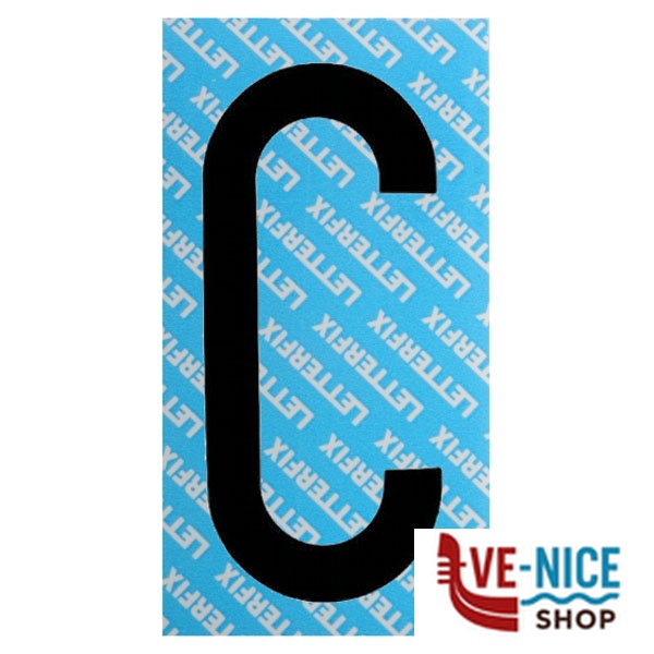 LETTERA ADESIVA NERA SERIE T80 C LETTERFIX KTC08C SEGNALETICA F - immagine 4