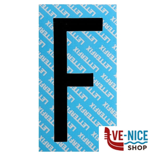 LETTERA ADESIVA NERA SERIE T80 F LETTERFIX KTC08F SEGNALETICA F - immagine 2