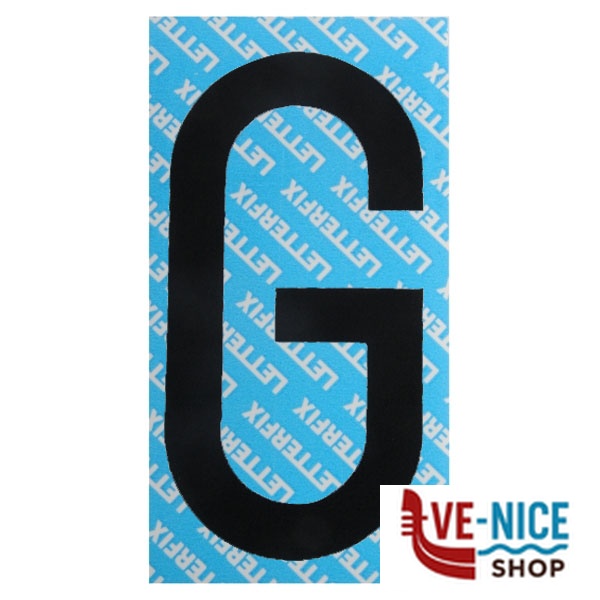 LETTERA ADESIVA NERA SERIE T80 G LETTERFIX KTC08G SEGNALETICA F - immagine 2