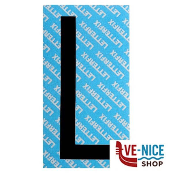 LETTERA ADESIVA NERA SERIE T80 L LETTERFIX KTC08L SEGNALETICA F - immagine 2