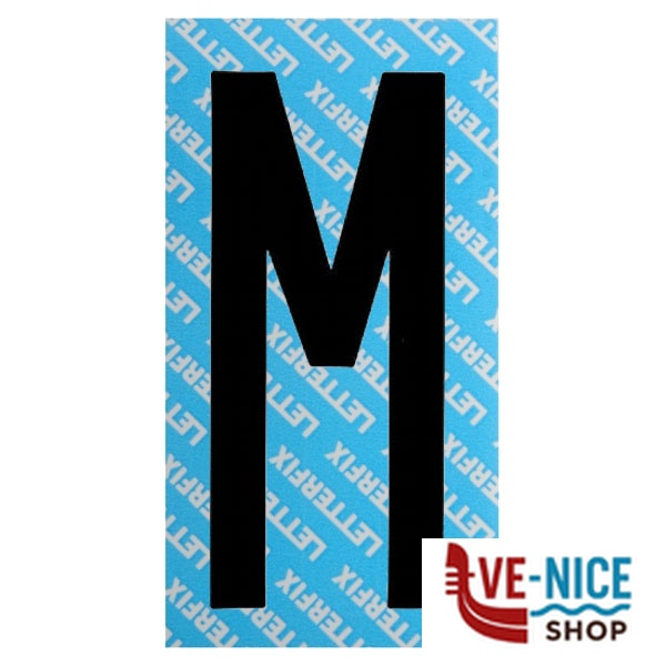 LETTERA ADESIVA NERA SERIE T80 M LETTERFIX KTC08M SEGNALETICA F - immagine 2