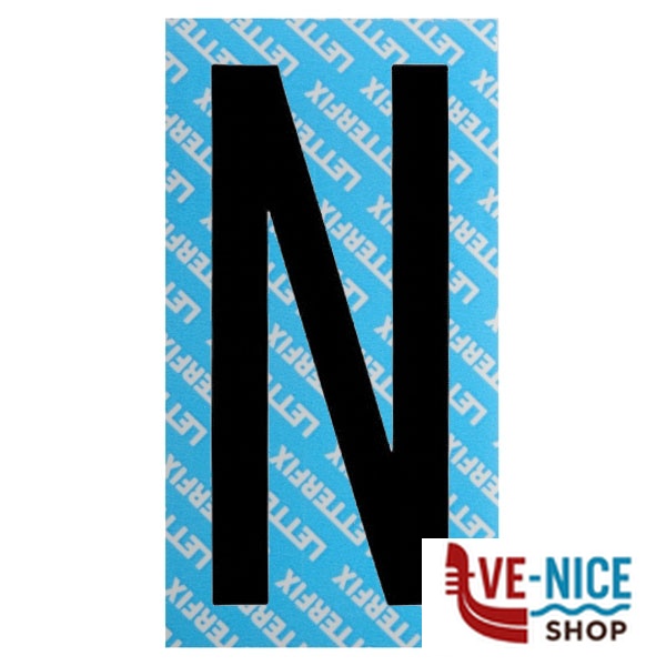 LETTERA ADESIVA NERA SERIE T80 N LETTERFIX KTC08N SEGNALETICA F - immagine 2