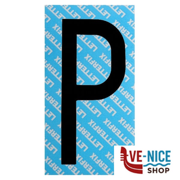 LETTERA ADESIVA NERA SERIE T80 P LETTERFIX KTC08P SEGNALETICA F - immagine 4