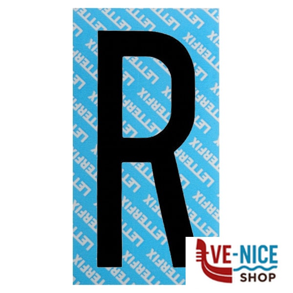 LETTERA ADESIVA NERA SERIE T80 R LETTERFIX KTC08R SEGNALETICA F - immagine 3