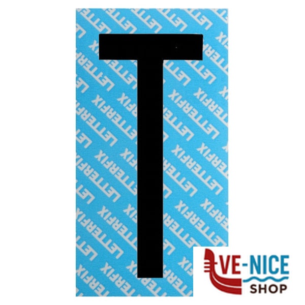 LETTERA ADESIVA NERA SERIE T80 T LETTERFIX KTC08T SEGNALETICA F - immagine 2