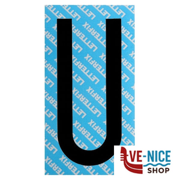 LETTERA ADESIVA NERA SERIE T80 U LETTERFIX KTC08U SEGNALETICA F - immagine 3