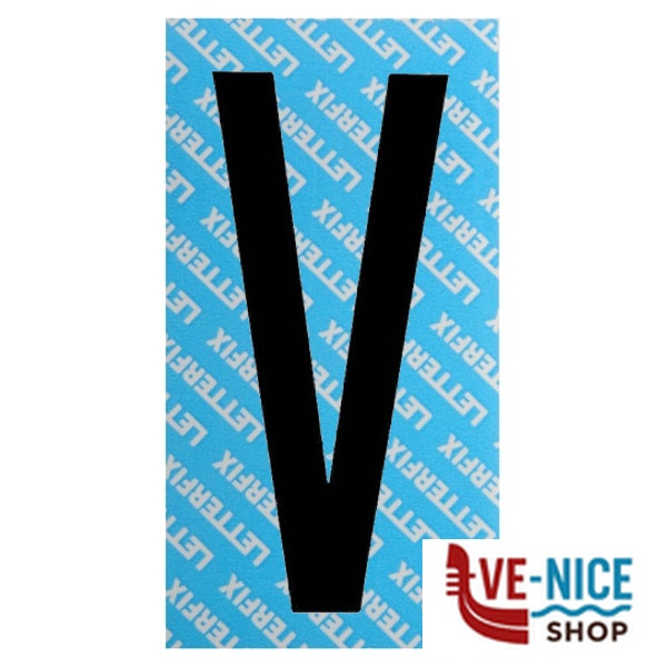 LETTERA ADESIVA NERO SERIE T80 V LETTERFIX KTC08V SEGNALETICA F - immagine 3