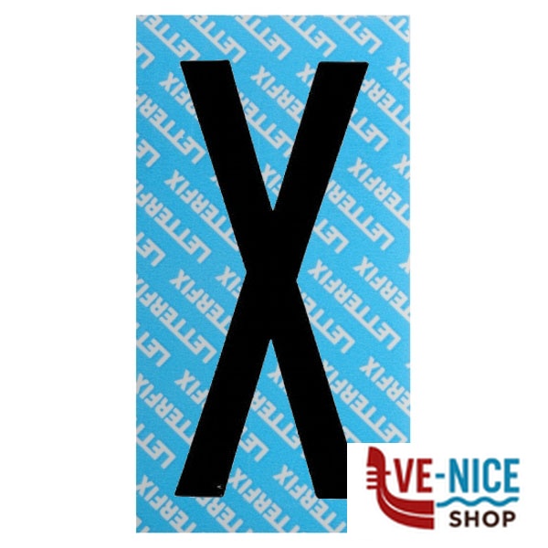 LETTERA ADESIVA NERO SERIE T80 X LETTERFIX KTC08X SEGNALETICA F - immagine 2