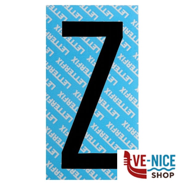 LETTERA ADESIVO NERO SERIE T80 Z LETTERFIX KTC08Z SEGNALETICA F - immagine 4