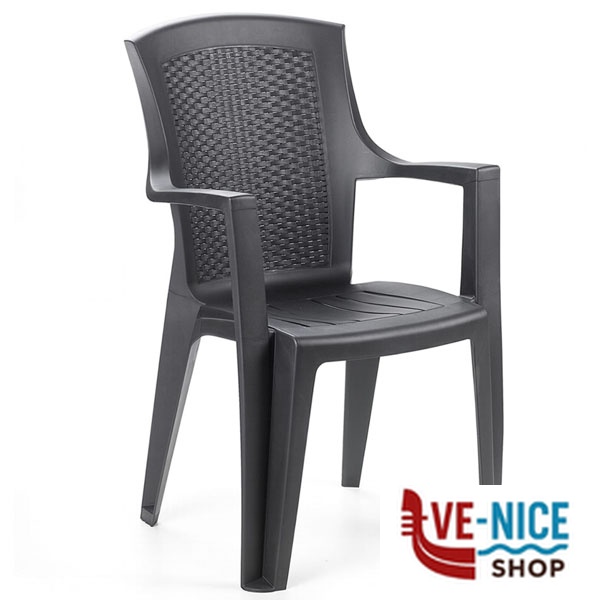 SEDIA RESINA BRACC.EDEN ANTRACITE PROGARDEN EDN050AN/87101 ARREDO GIARDINO PROGARDEN C - immagine 4