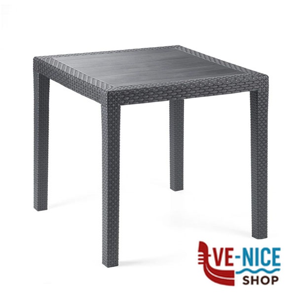TAVOLO RESINA KING ANTRACITE 79x79 PROGARDEN KIN028AN ARREDO GIARDINO PROGARDEN C - immagine 2