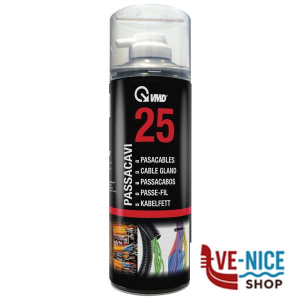 LUBRIFICANTE PASSACAVI SPRAY ml 400 25 VMD ST025VMD400X12E BOMBOLETTE SPRAY F - immagine 3