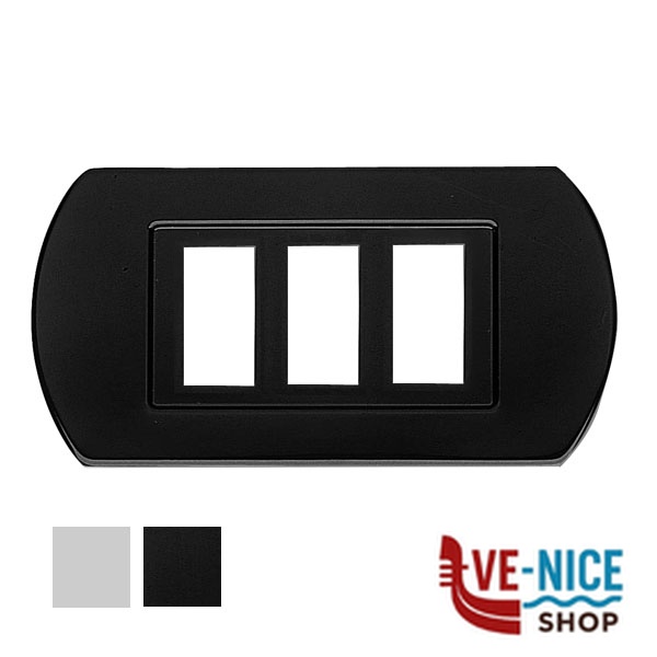COPRINTERRUTTORE MINNY NYLON 3 POSTI NERO 8894890030590 GHIDINI F - immagine 2