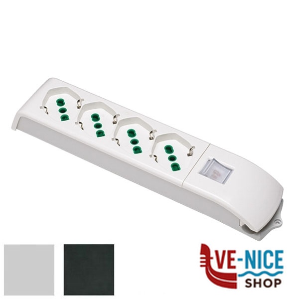 MULTIPRESA 4x2PT SK INT NO CAVO N FIDO 410121 FME 410121 AVVOLGICAVI E PROLUNGHE F - immagine 3