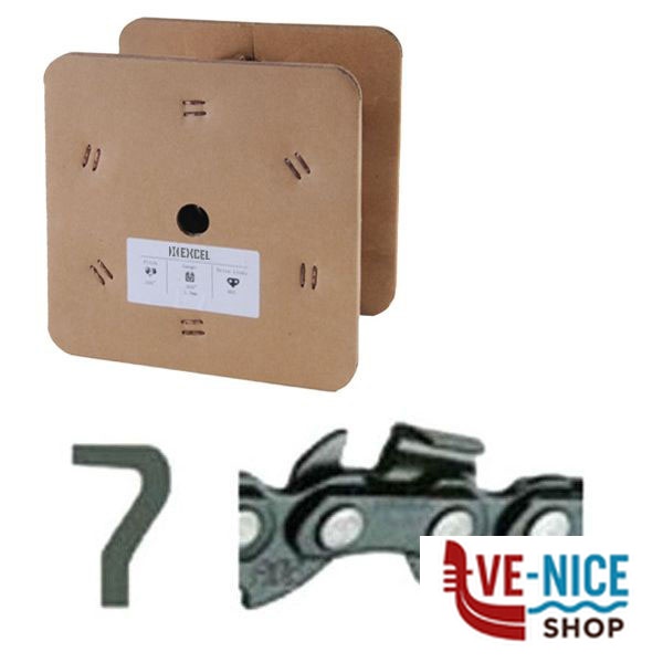 CATENA MOTOSEGHE 3/8" m 7,5 N1C EXCEL 07461 D-050-25R MOTOSEGHE CATENE F - immagine 3
