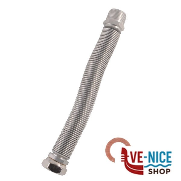 TUBO ACQUA INOX M3/4"-F3/4" 6,5/12,5 ESTENSIBILE F0001-00085MA TUBI ACQUA CALDAIE F - immagine 2