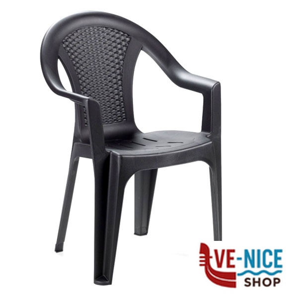 SEDIA RESINA BRACC.ISCHIA ANTRACITE PROGARDEN ISC128AN ARREDO GIARDINO PROGARDEN C - immagine 3