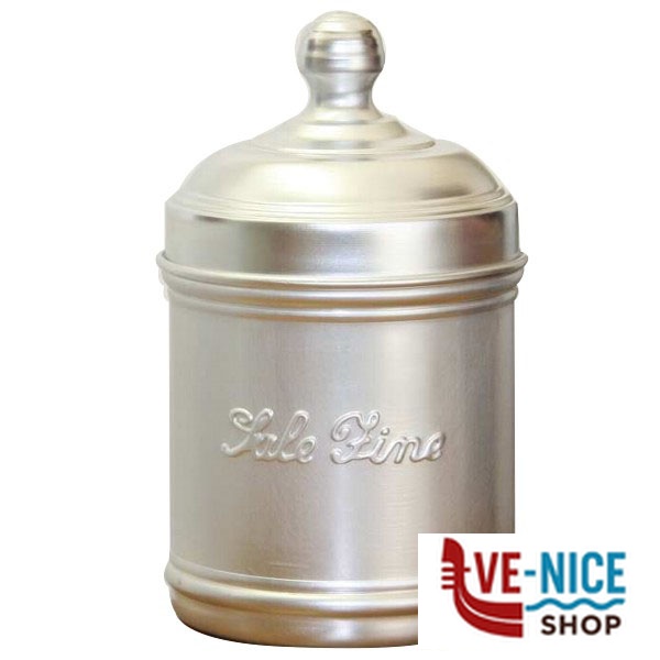 BARATTOLO ALLUMINIO SALE FINO cm 10 h 12 OTTINETTI 1647DSF10 BARATTOLI LAMIERA C - immagine 3