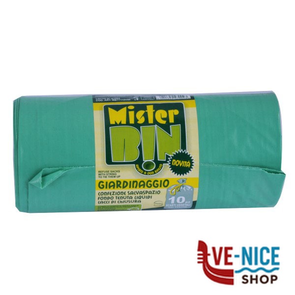 SACCO GIARD.LEGACCI VERDE 95x110 g100 Pz 10 MR.BIN MB95110V50 SACCHI IMMONDIZIA C - immagine 4