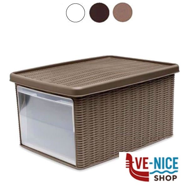 BOX ELEGANCE MULTI TORTORA cm 29x39 h 21 STEFANPL 30002 BOX CONTENITORI C - immagine 2