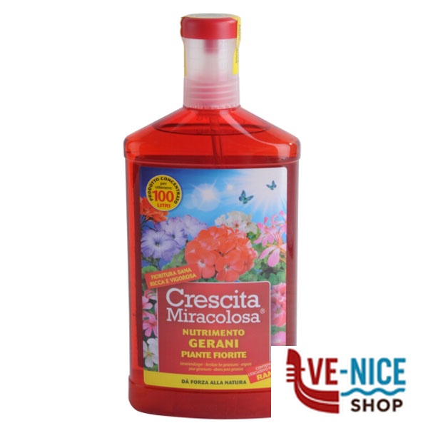 CONCIME LIQUIDO GERANI ml 750 CRESCITA MIRACOLOSA C031001 CONCIMI F - immagine 3