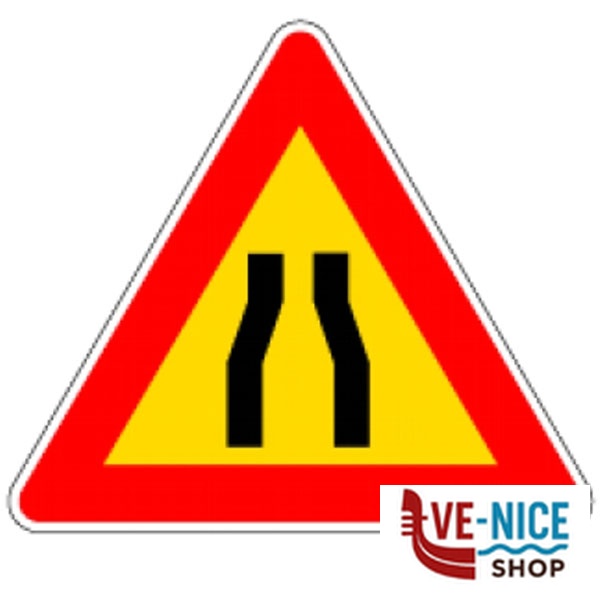 CARTELLO STRADALE STRETTOIA SIMMETRICA D&B 3030811384 SEGNALETICA F - immagine 3