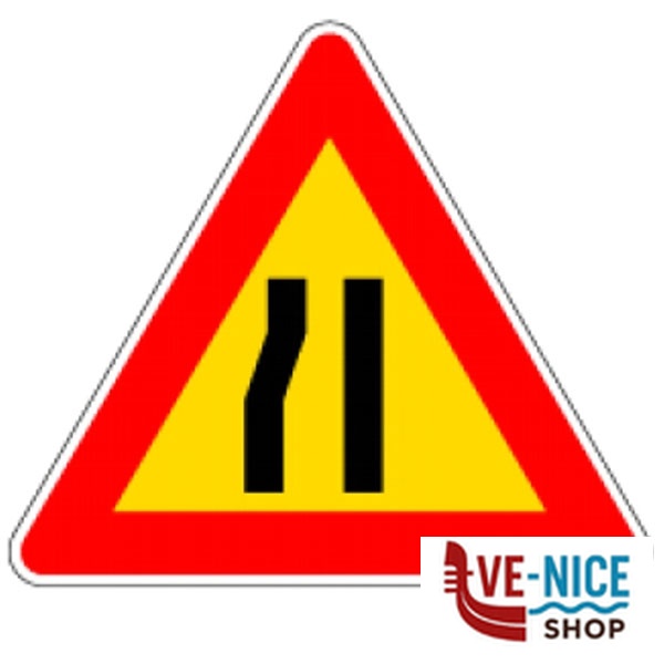 CARTELLO STRADALE STRETTOIA ASIMMETRICA SX D&B 3030811385 SEGNALETICA F - immagine 2