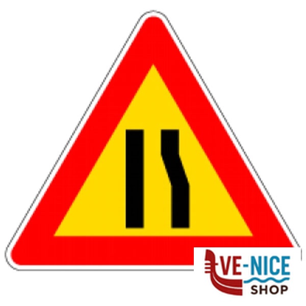 CARTELLO STRADALE STRETTOIA ASIMMETRICA DX D&B 3030811386 SEGNALETICA F - immagine 4