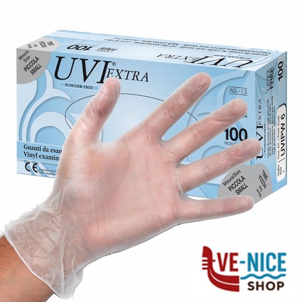 GUANTI VINILE UVI EXTRA Pz 100 L UVIPW - L GUANTI LAVORO F - immagine 2