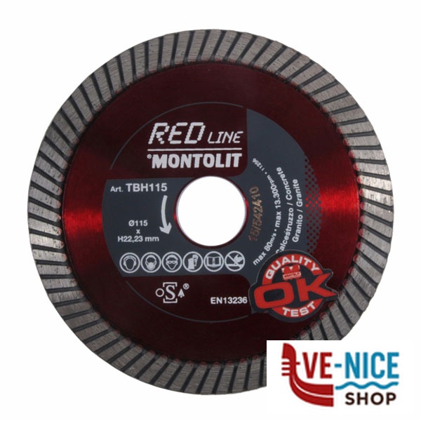 DISCO DIAMANTATO CC 115 CALCESTRUZZO MONTOLIT TBH115 DISCHI DIAMANTATI F - immagine 2