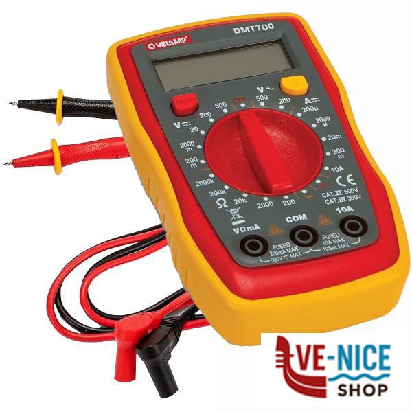 TESTER DIGITALE PALMARE VELAMP DMT700 TESTER F - immagine 2