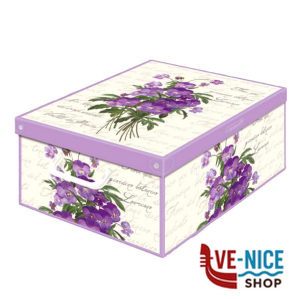 SCATOLA COMPONIBILE VIOLETTE 39x50 h 24 LAVATELLI 660VI SCATOLE GUARDAROBA C - immagine 2