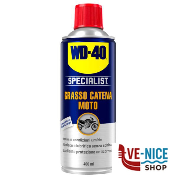 GRASSO CATENA SPRAY ml 400 SPEC.MOTO WD40 39143/46-39788/46 OLI E ADDITIVI VARI F - immagine 2